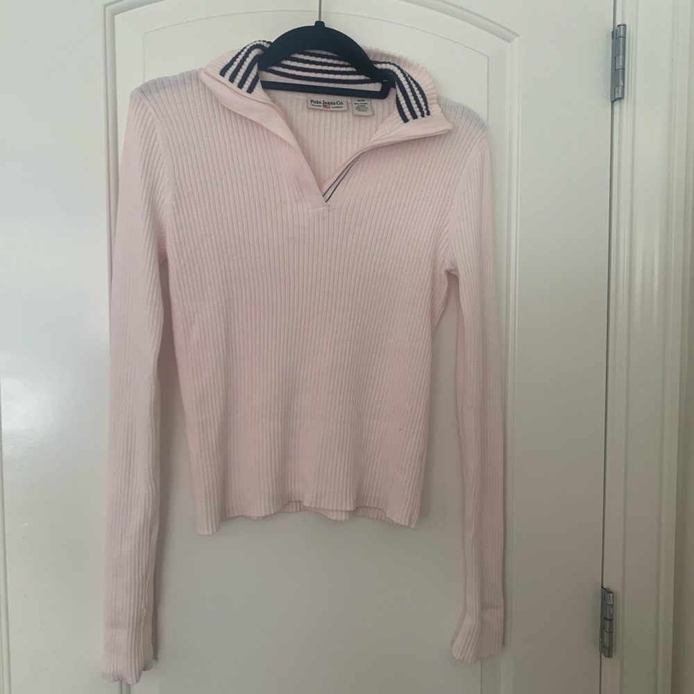 Vintage Ralph Lauren Baby Pink Half Zip